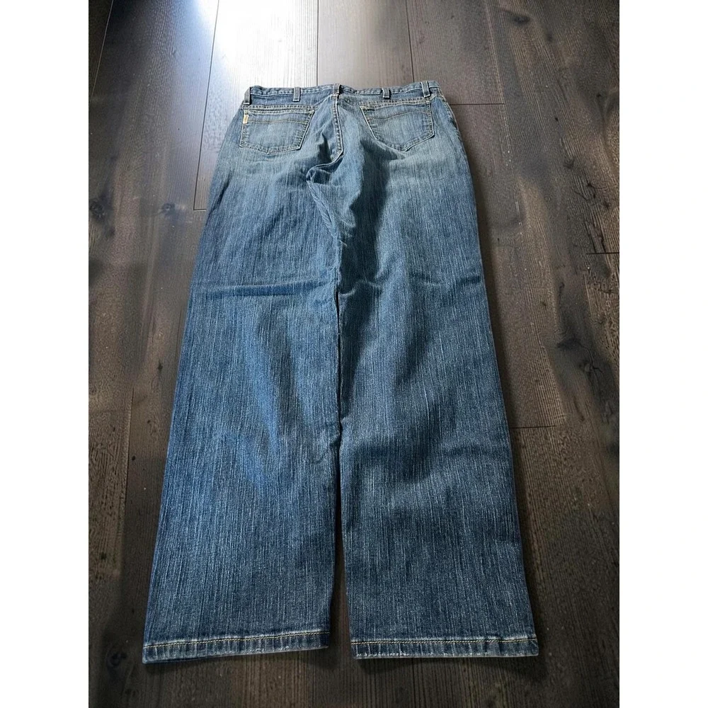 Cinch White Label Jeans Mens 36x34 Blue Relaxed Straight Western Cowboy MB92834